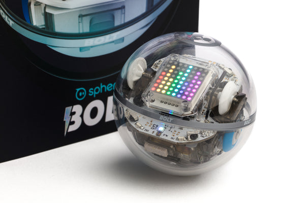 The Sphero BOLT programmable robot ball with LED matrix.