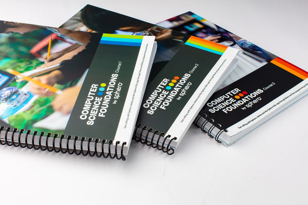 Sphero Computer Science Foundations curriculum books.