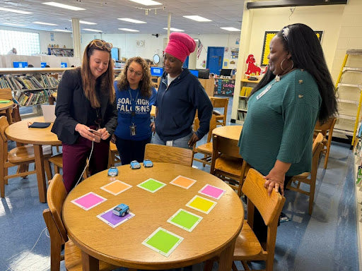 Teacher in Miami-Dade Public Schools learn how to teach STEM concepts with Sphero indi.