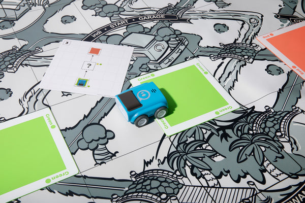 The indi code mat and literacy cards.