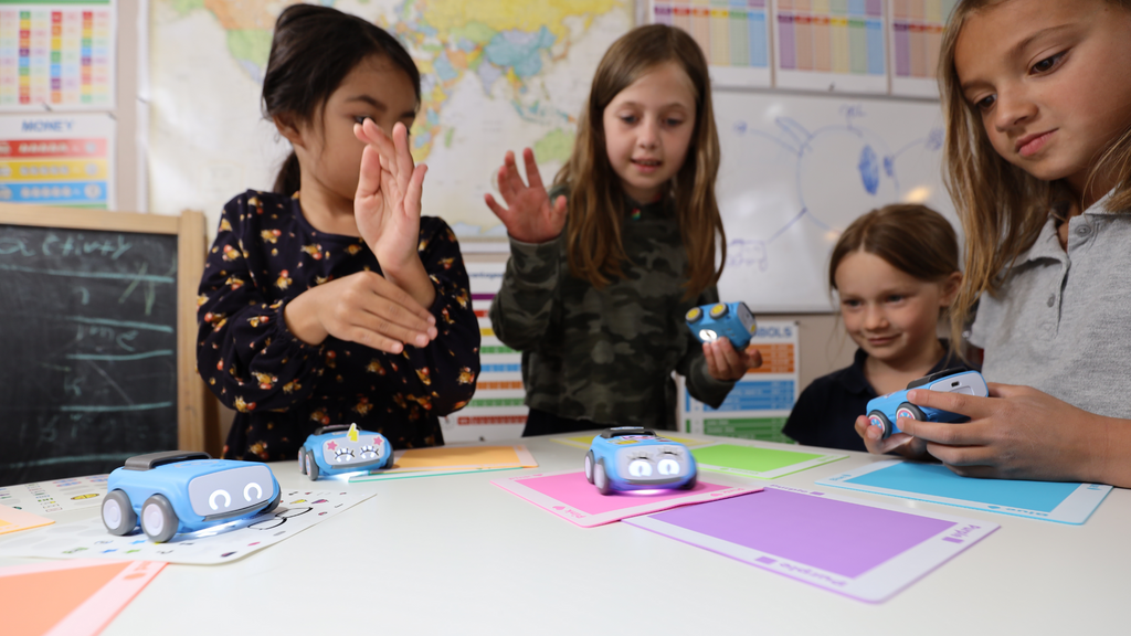 Early education students enjoy back to school activities with Sphero indi.