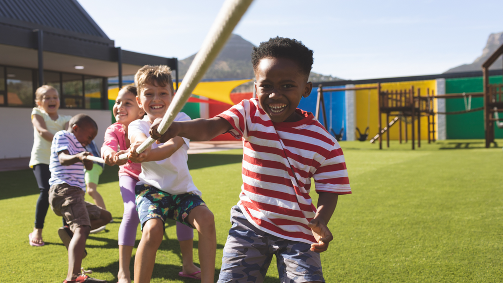 Playing at school is a good coping strategy for kids.