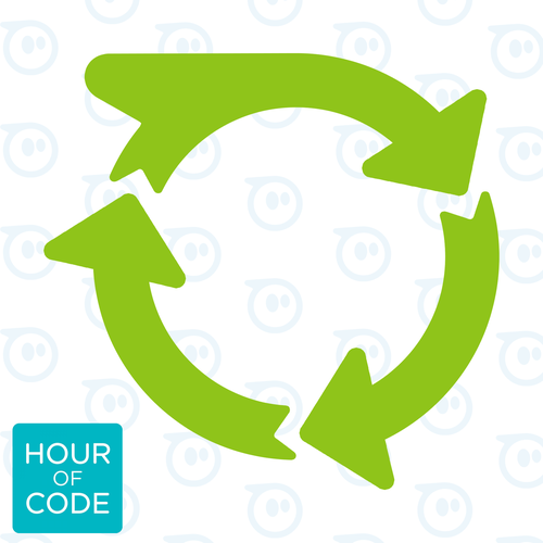 Sphero Goes Green for Hour of Code activity.