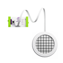 Green littleBits round LED matrix bit.