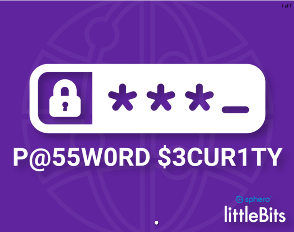 littleBits Cybersecurity hour of code activity. 